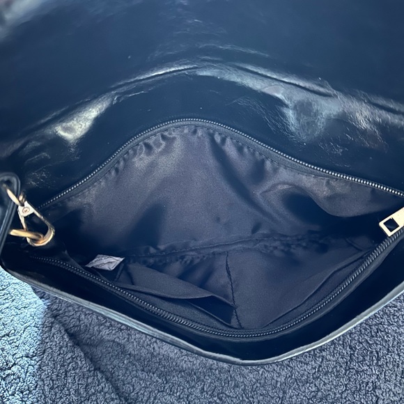 Black Envelope Purse with Gold Studs - Picture 4 of 9